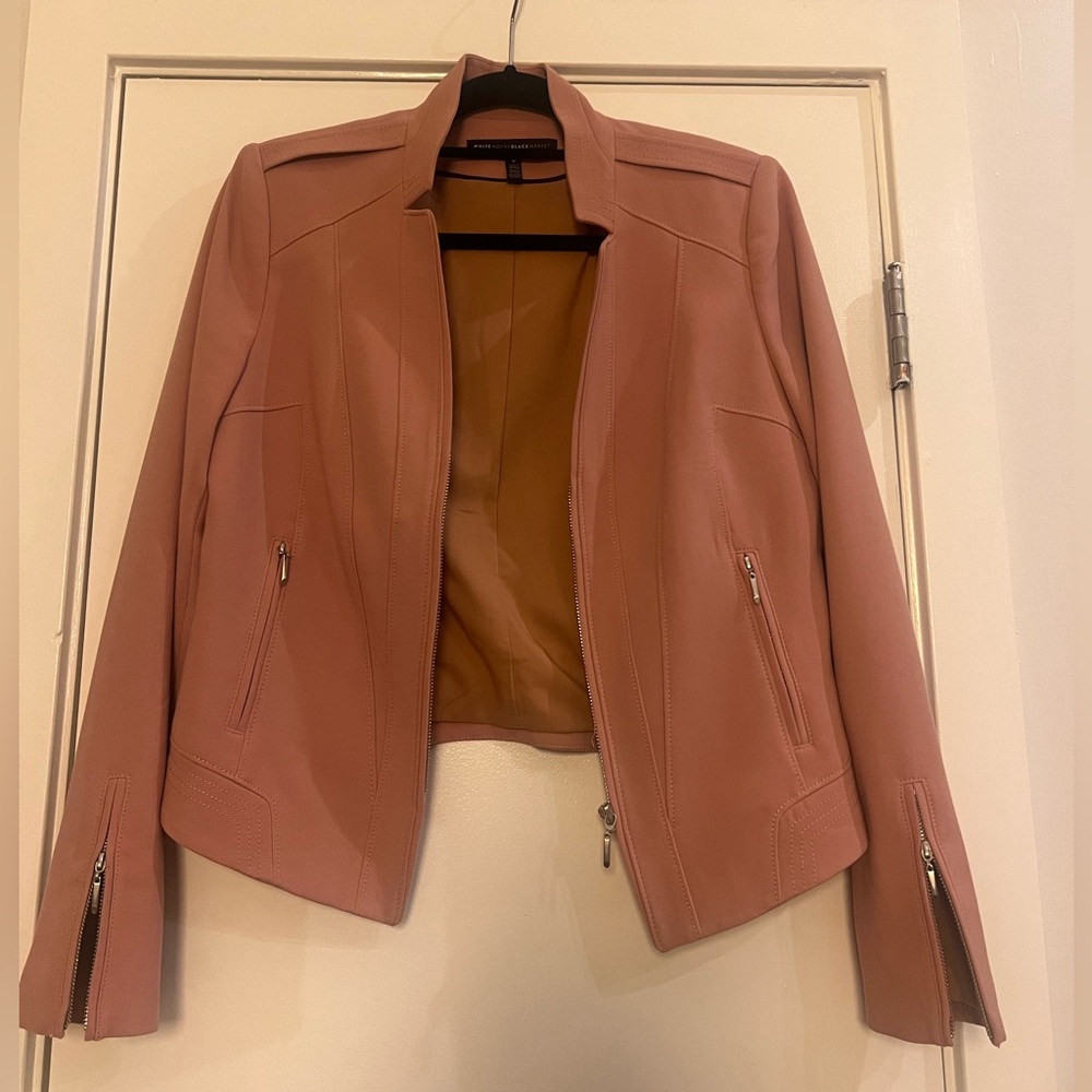 White House Black Market Moto Blazer size 8